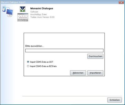 Datenbernahme von Menarini Dialogue ins Diabetes-Tagebuch