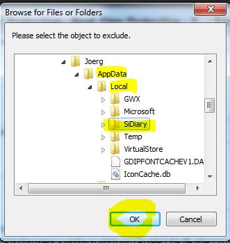 Antivirus search exception path